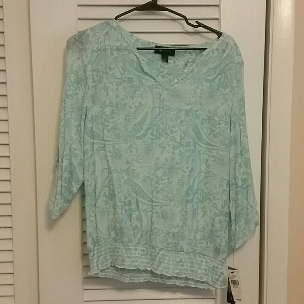 AB Studio 3/4 sleeve floral blouse